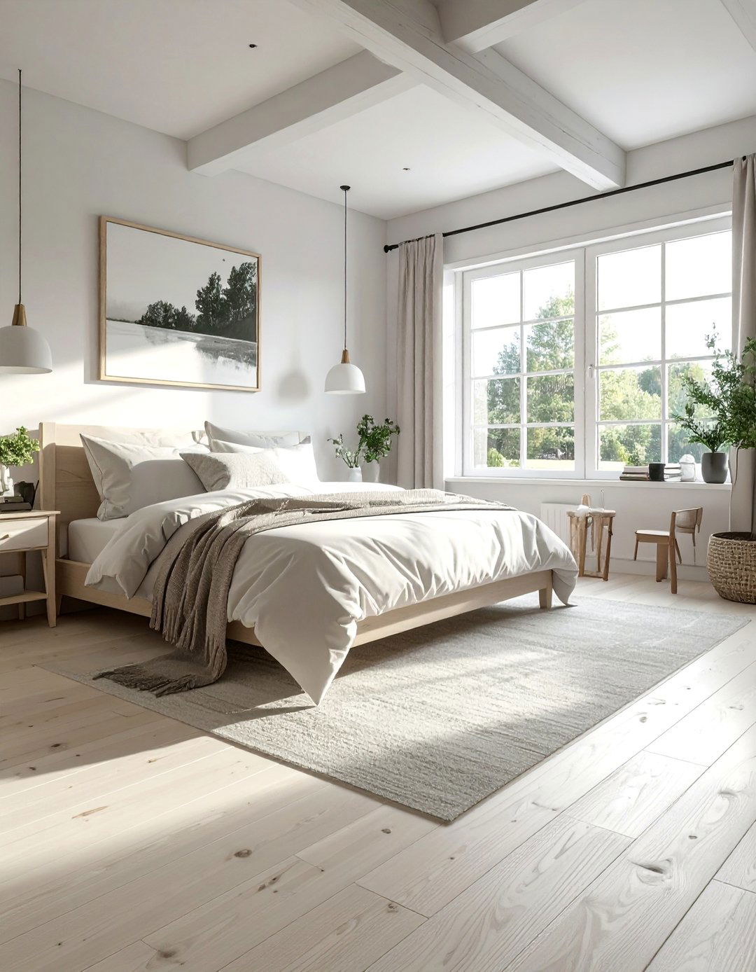 Lye Treated Scandinavian Pine Flooring - 40 Farmhouse Flooring Ideas to Enhance Your Home's Charm