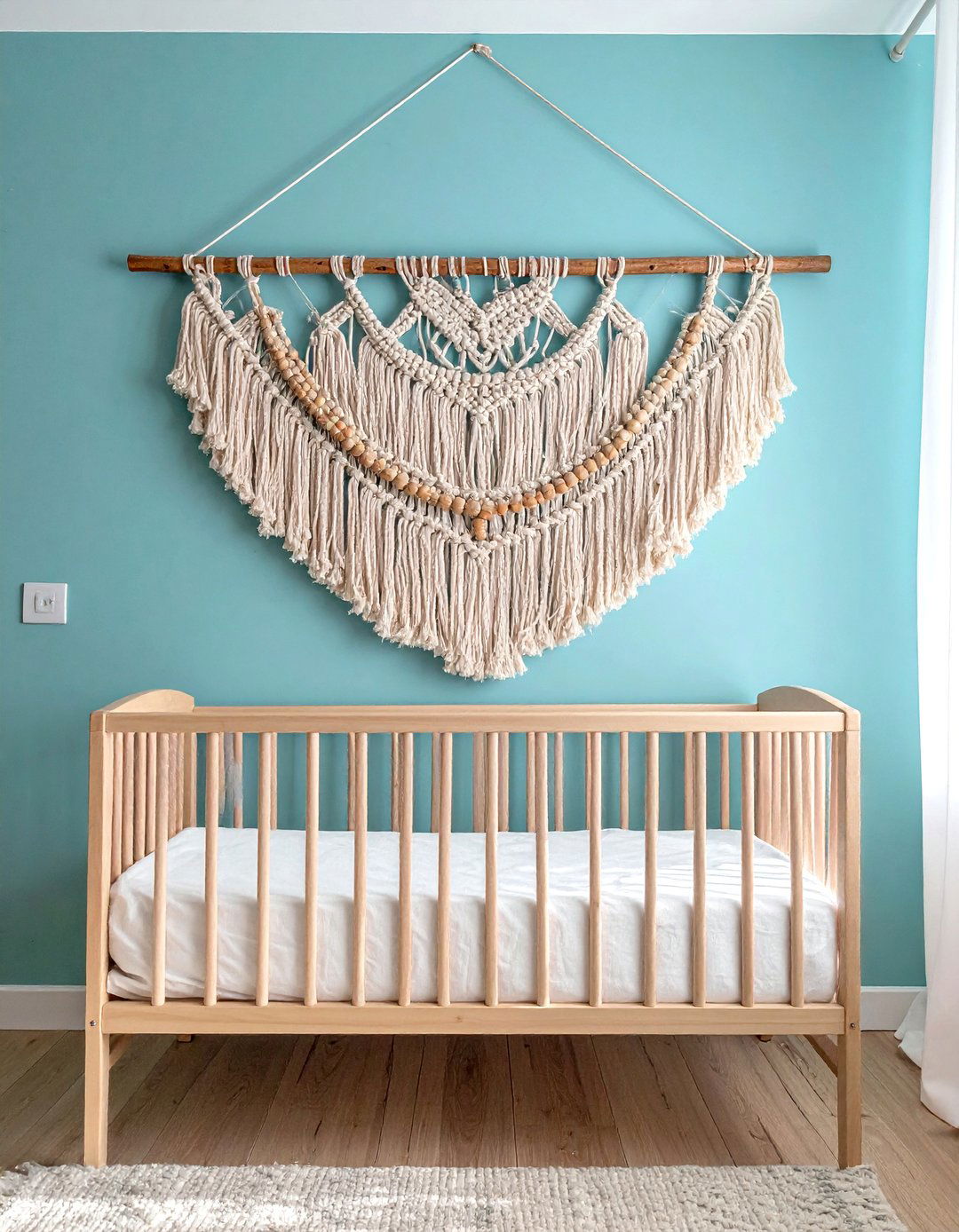 Macrame Wall Hangings in a Boho Toddler Room - 20 Boho Toddler Room Ideas for a Chic and Playful Space