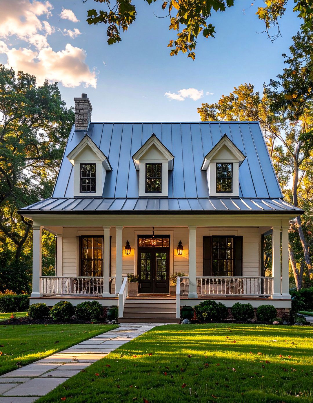 Mansard Style Metal Roof Porch - 30 Metal Roof Porch Design Ideas for Durability