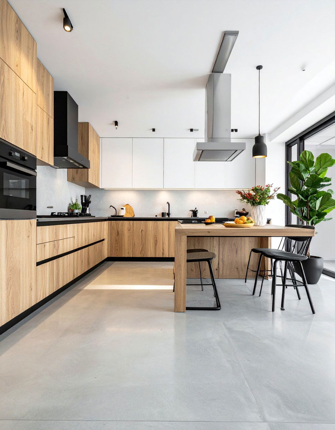 Matte Finish Concrete Floor Kitchen for Subtle Elegance - 25 Concrete Floor Kitchen Ideas for a Sleek Look