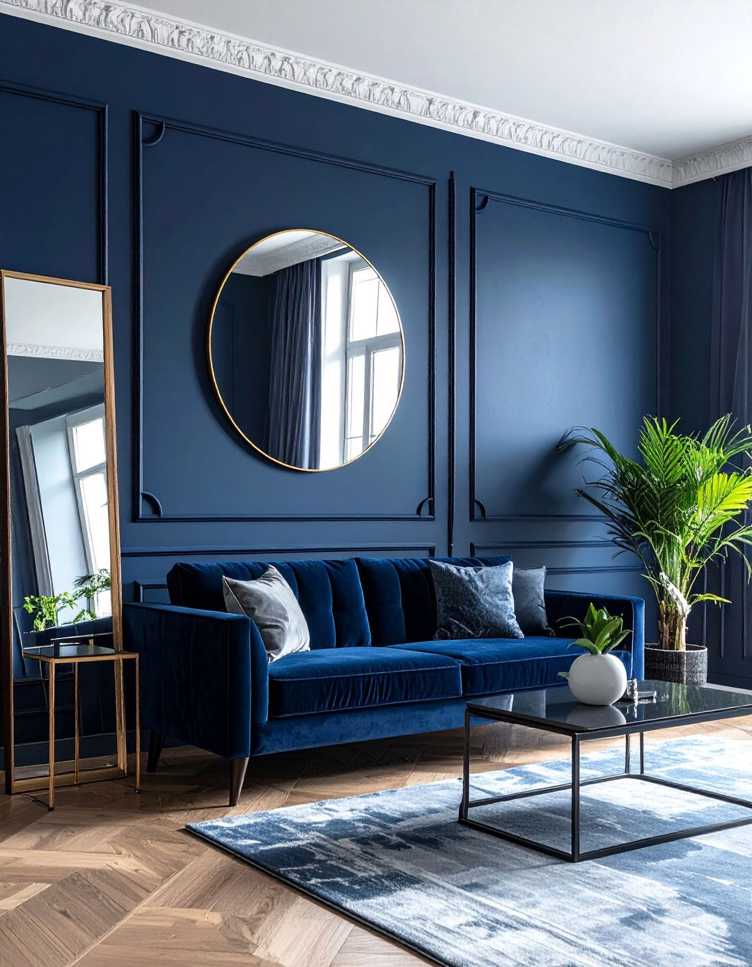 Maximizing Natural Light in a Dark Navy Room - 25 Navy Blue Living Room Ideas for a Stylish Space