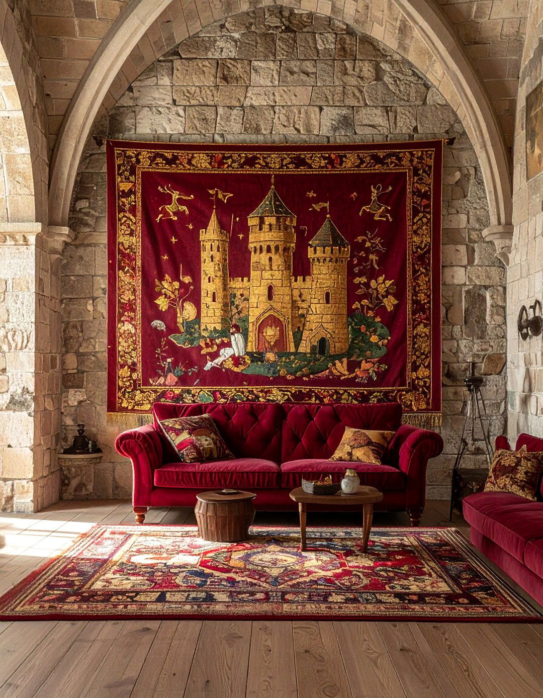 Medieval Tapestry Wall Hangings - 20 Castle Living Room Ideas for a Royal Ambiance