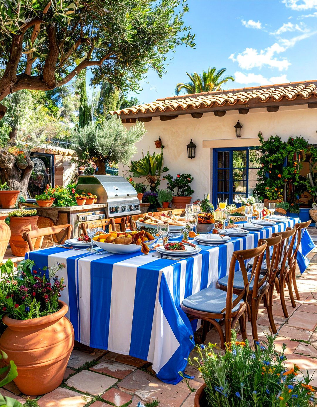 Mediterranean Coastal Garden Party - 30 Garden Party Ideas for a Memorable Outdoor Event