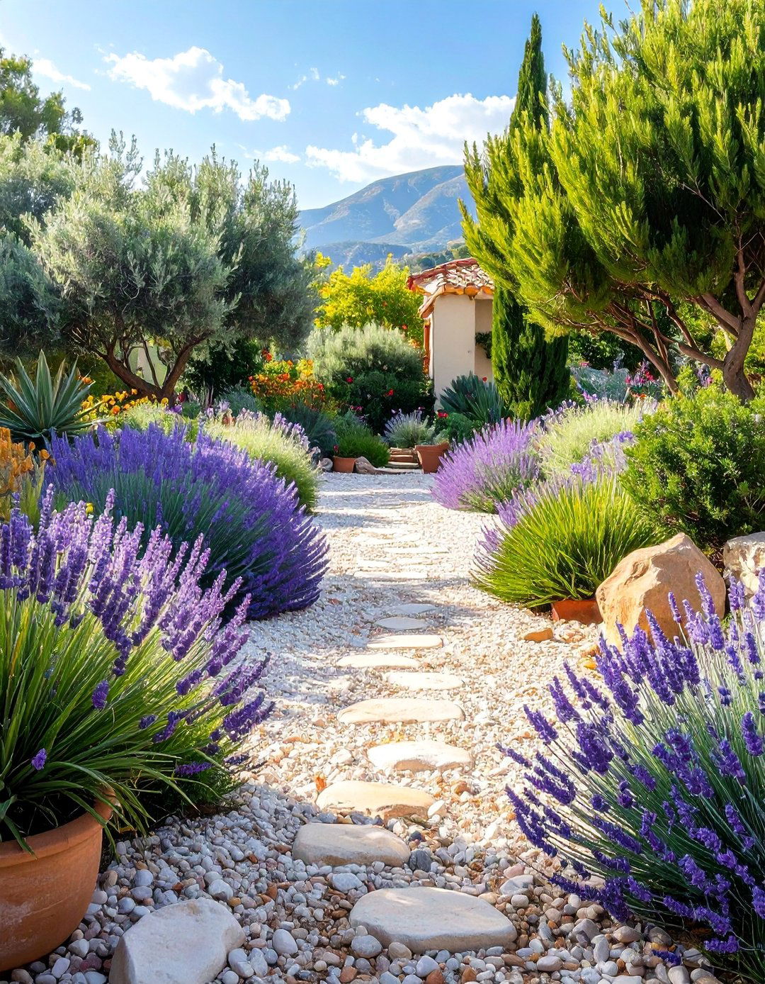 Mediterranean Gravel Garden - 40 English Garden Design Ideas for a Timeless Landscape