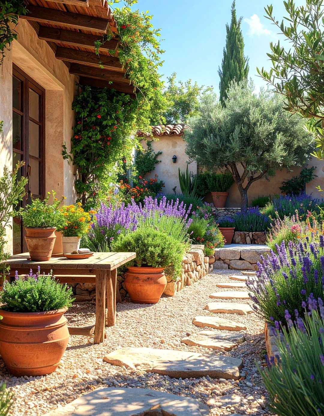 Mediterranean Herb Garden Escape - 35 Secret Garden Ideas for a Hidden Outdoor Retreat