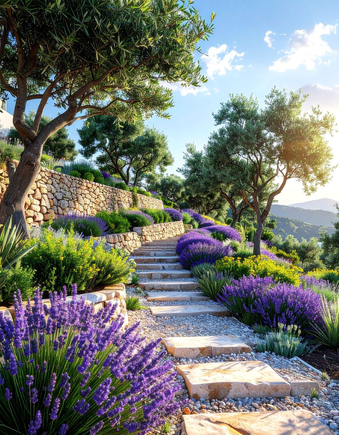 Mediterranean Hillside Design - 40 Front Yard Landscaping Ideas to Boost Curb Appeal