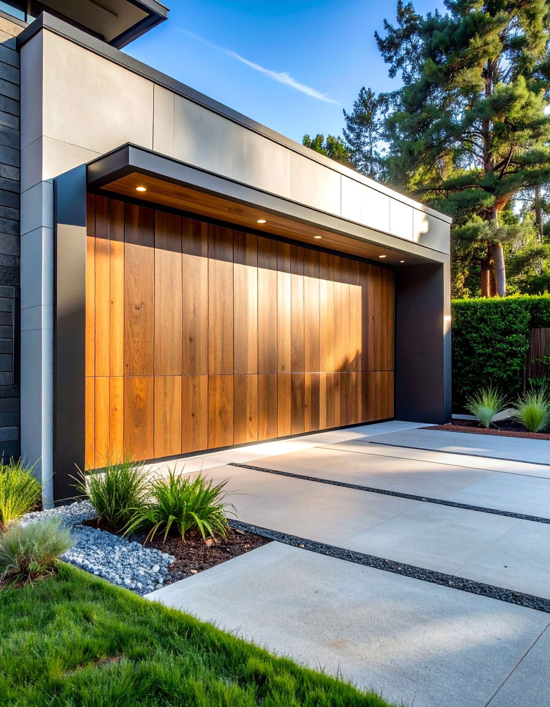Metal and Wood Combinations - 30 Driveway Edging Ideas to Enhance Your Curb Appeal
