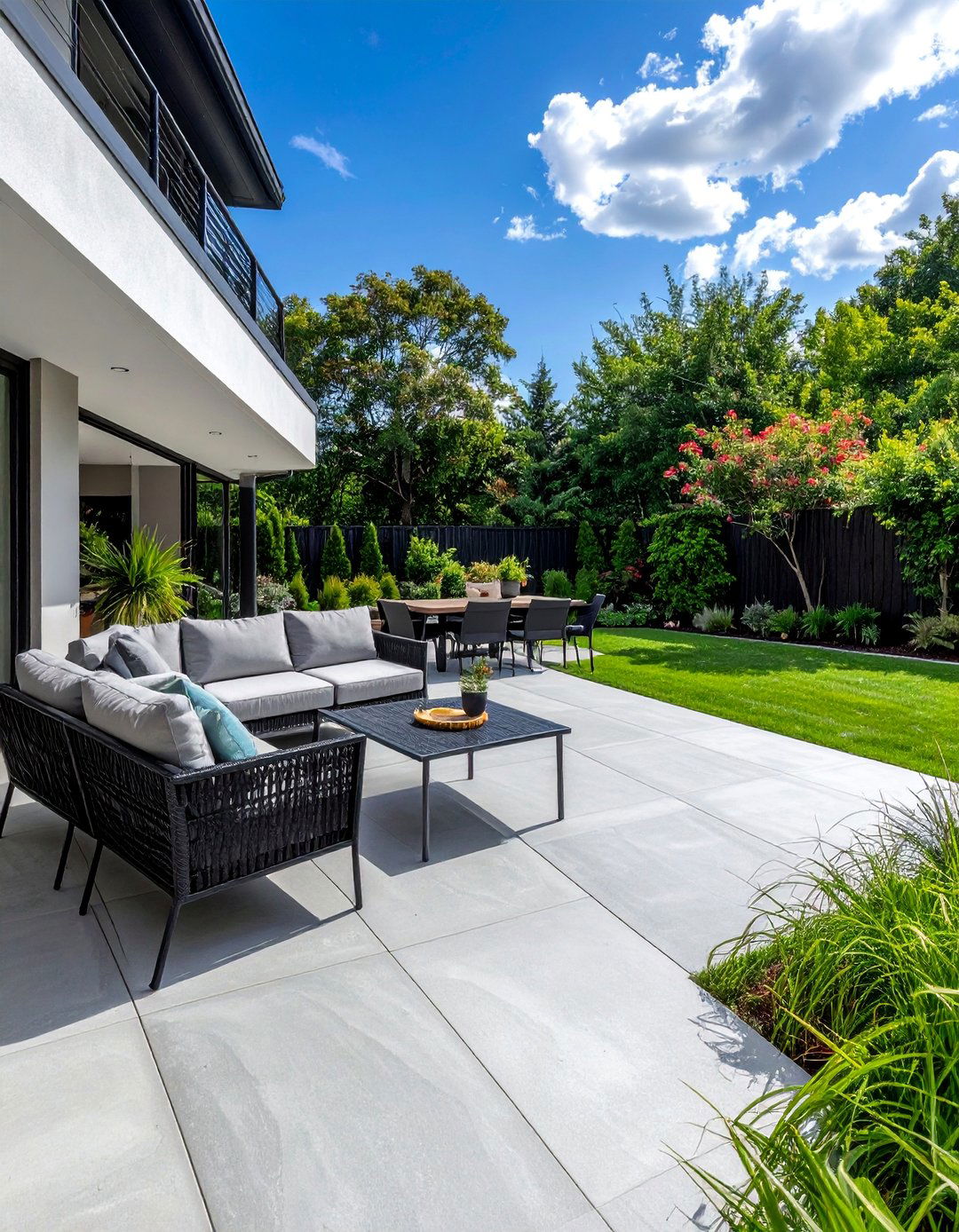 Micro Topped Concrete Patio for a Renewed Surface - 25 Concrete Landscaping Ideas for Modern Outdoor Spaces