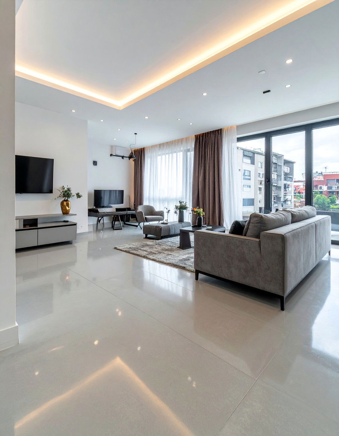 Micro Topping Stained Concrete Floors - 25 Stained Concrete Floors for Modern Interiors