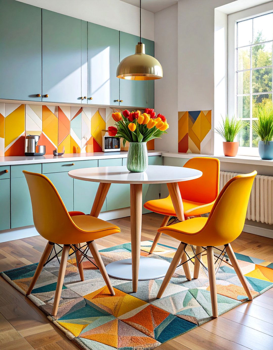Mid Century Modern Styling - 25 Corner Breakfast Nook Ideas for a Charming Dining Spot