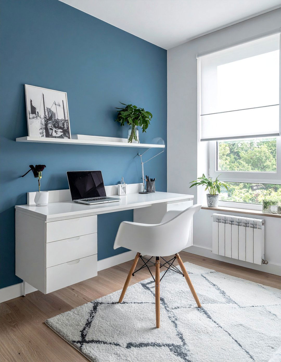 Minimalist Corner Desk Setup - 40 Bedroom Office Ideas for a Productive Space