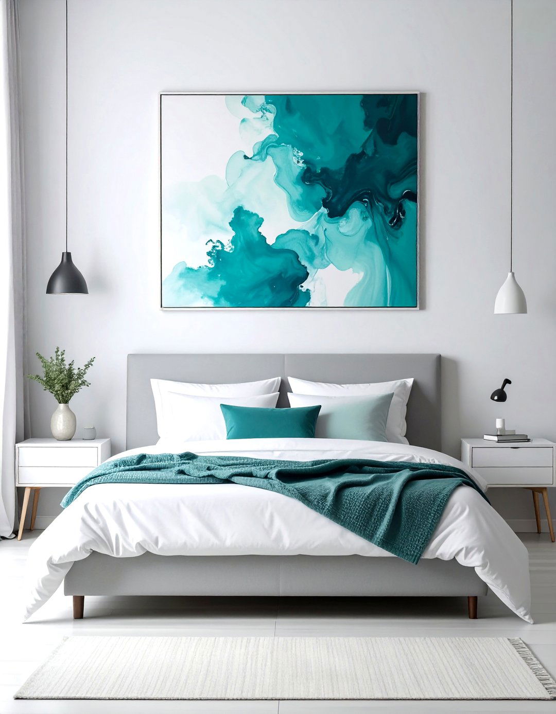 Minimalist Teal and Grey Bedroom Design - 15 Teal and Grey Bedroom Ideas for a Stylish Retreat