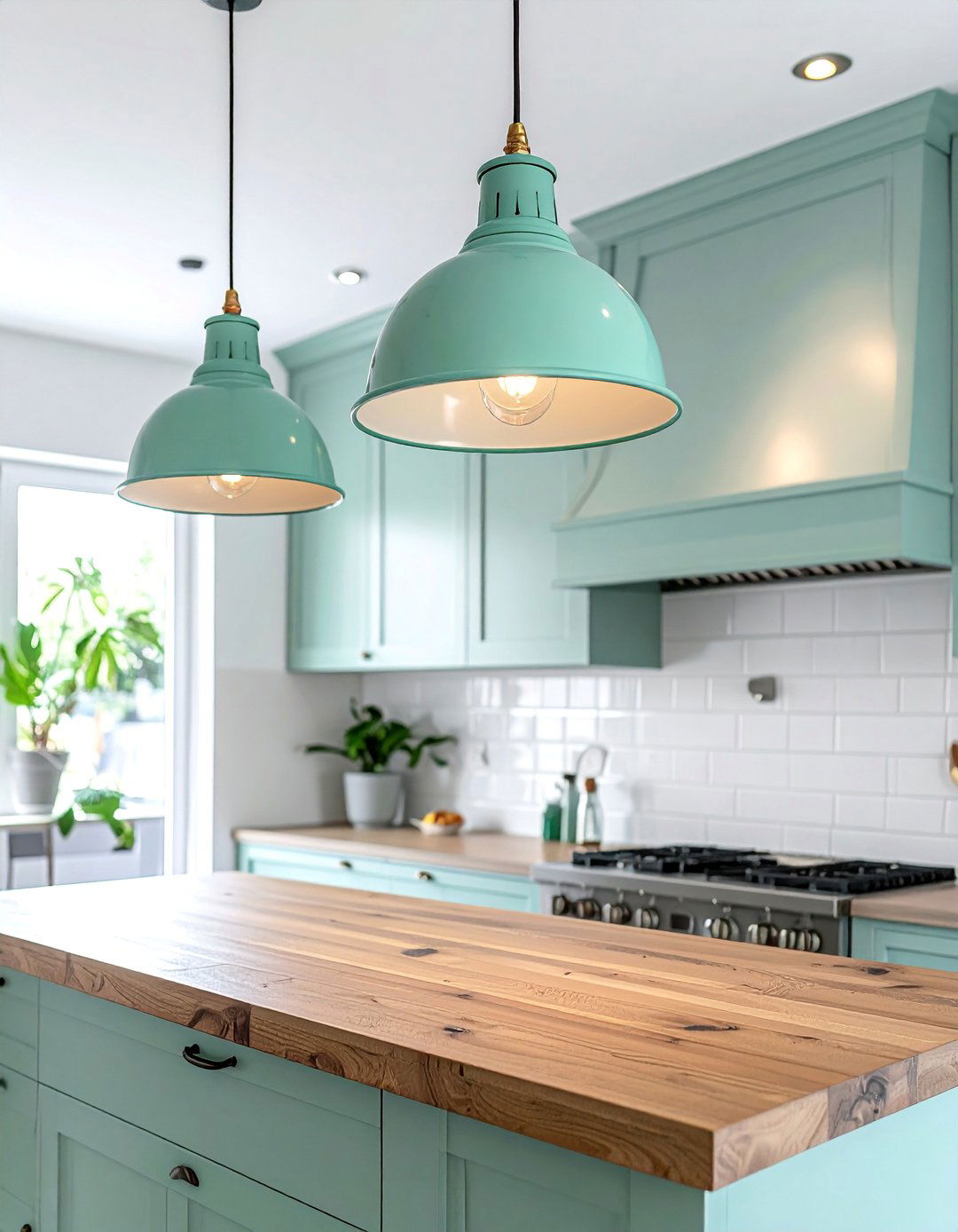 Mint Green Kitchen Lighting Fixtures - 30 Mint Green Kitchen Ideas for a Fresh Look