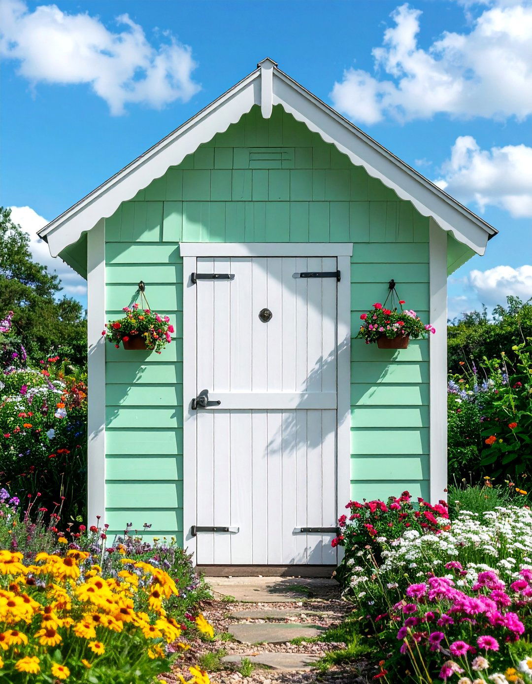 Mint Green Retro Shed Color - 20 Shed Color Ideas to Transform Your Outdoor Space