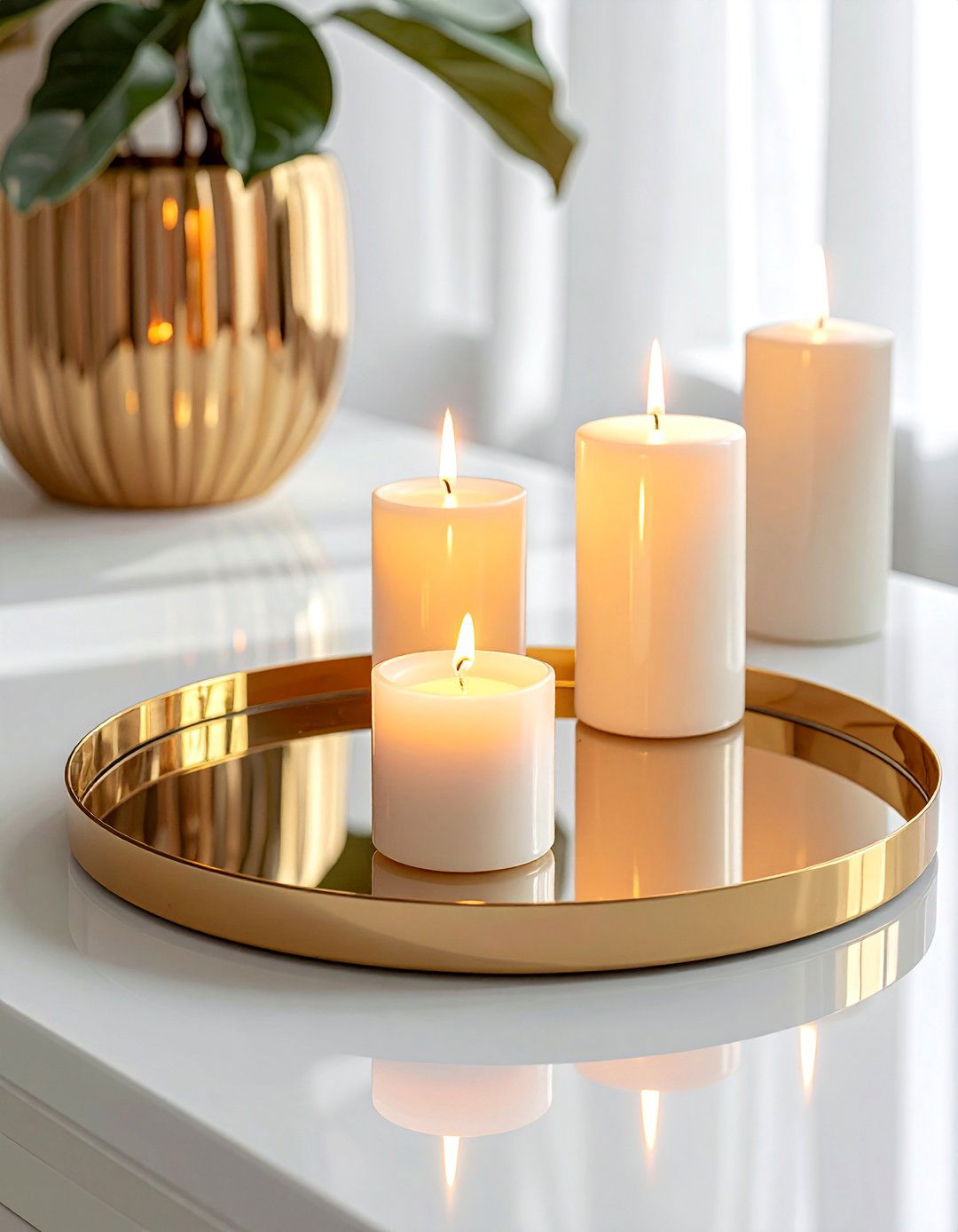 Mirror and Reflective Candle Amplification - 15 Decorating With Candles Ideas for a Warm and Inviting Home