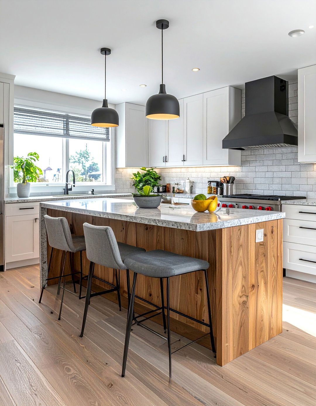 Mixed Material Combination - 40 Kitchen Island Ideas for Spacious Kitchens