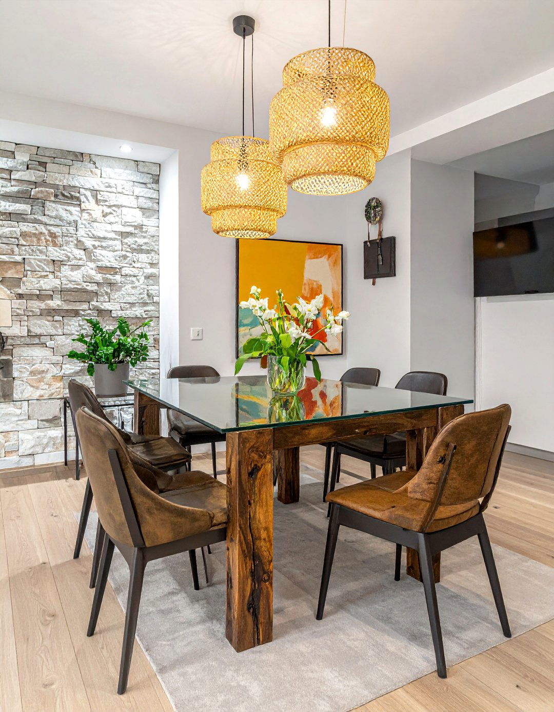 Mixed Material Dining Space - 20 Casual Dining Room Ideas for Everyday Comfort