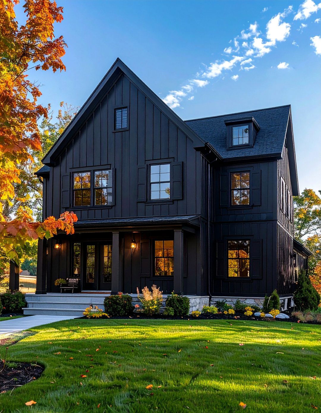 Modern Exterior Shutters - 40 Black Modern Farmhouse Exterior Design Ideas for a Sleek Look