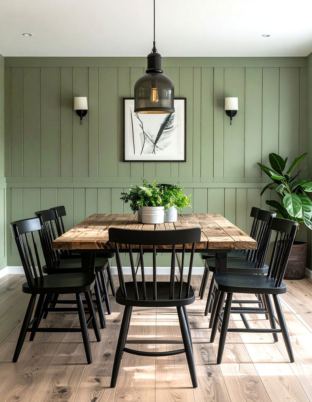 Modern Farmhouse Sage Green Dining Room - 25 Sage Green Dining Room Ideas for a Serene Space