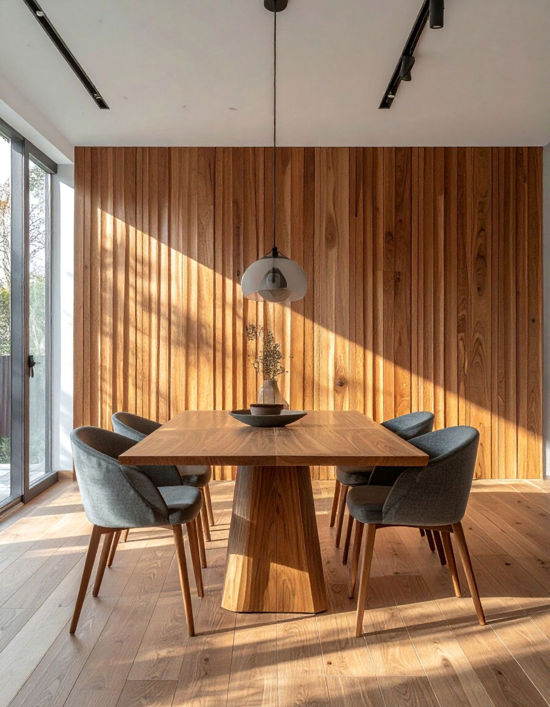Modern Fluted Wood Panels - 25 Dining Room Wall Paneling Ideas to Elevate Your Space