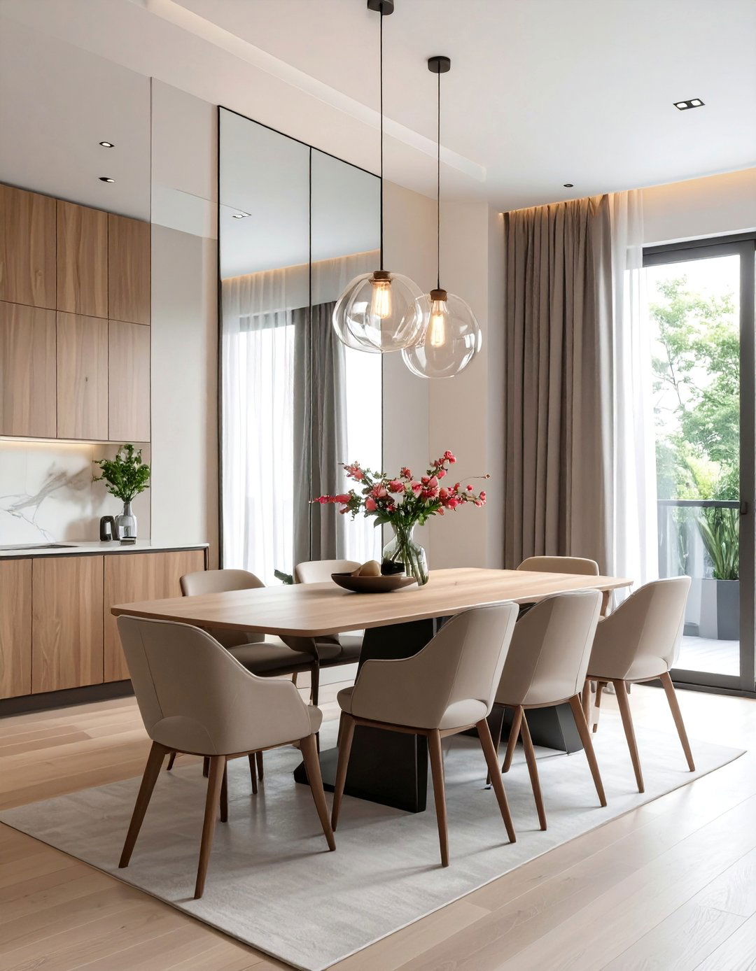Modern Frameless Dining Room Mirror - 25 Dining Room Mirror Ideas to Reflect Your Style