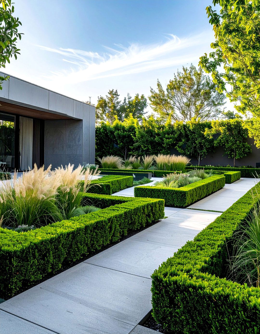 Modern Geometric Parterre Garden - 25 Parterre Garden Ideas for Elegant Landscaping