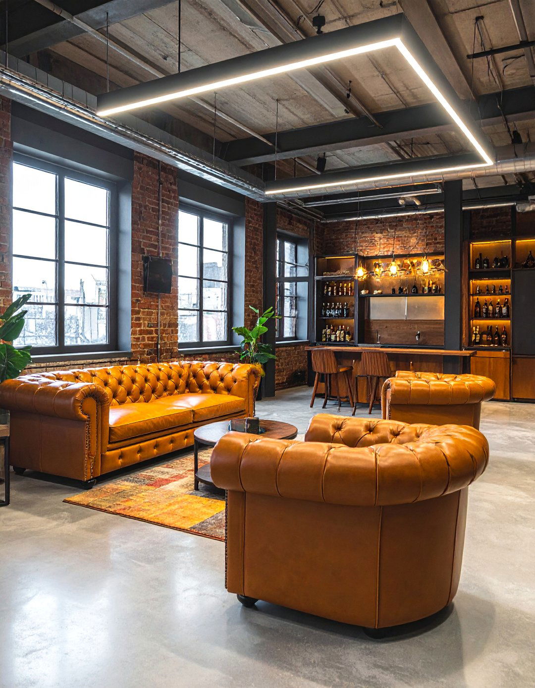 Modern Industrial Loft - 20 Cigar Room Ideas for a Luxurious Smoking Lounge