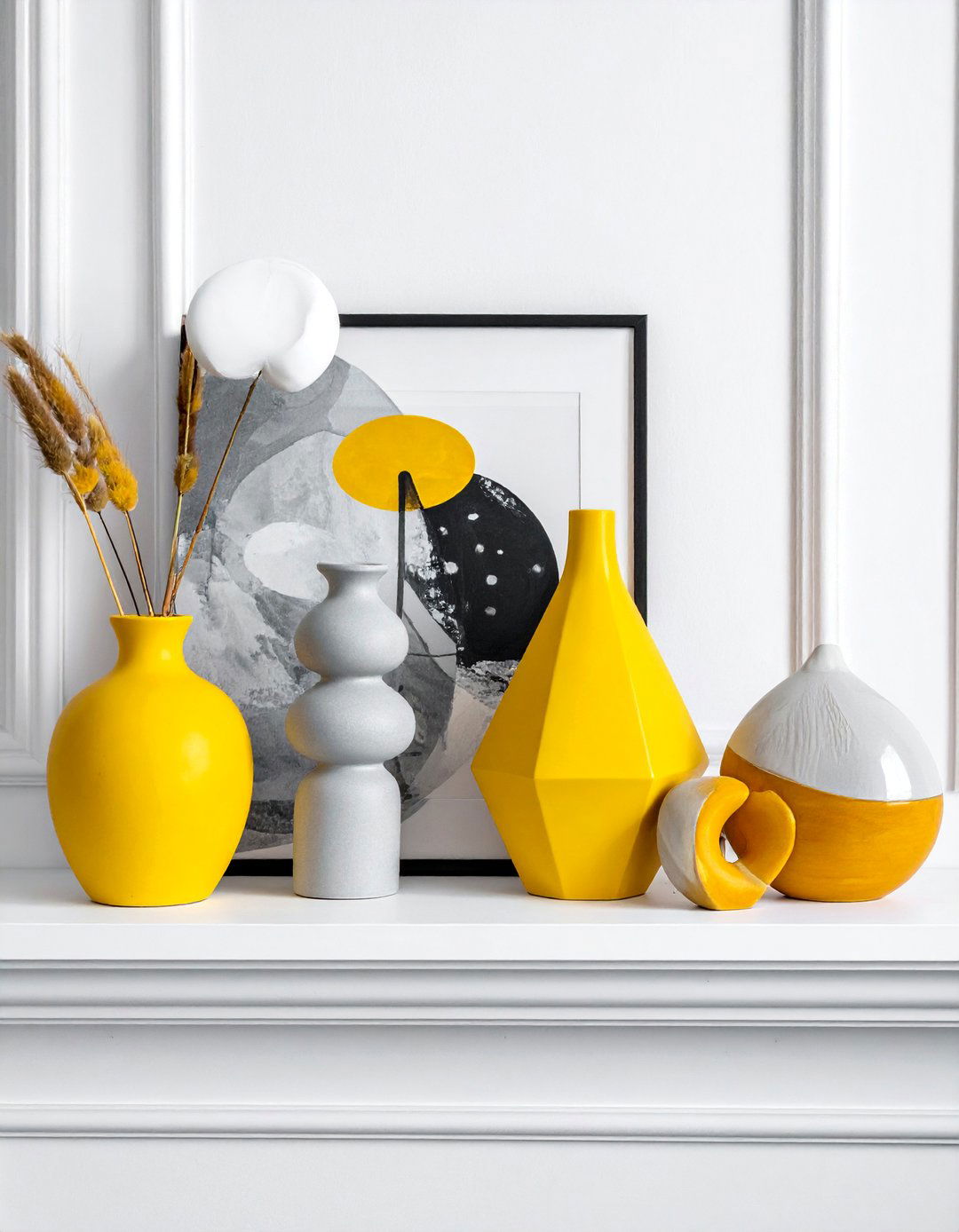 Modern Minimalist Lines - 40 Stylish Mantel Decor Ideas for Every Season