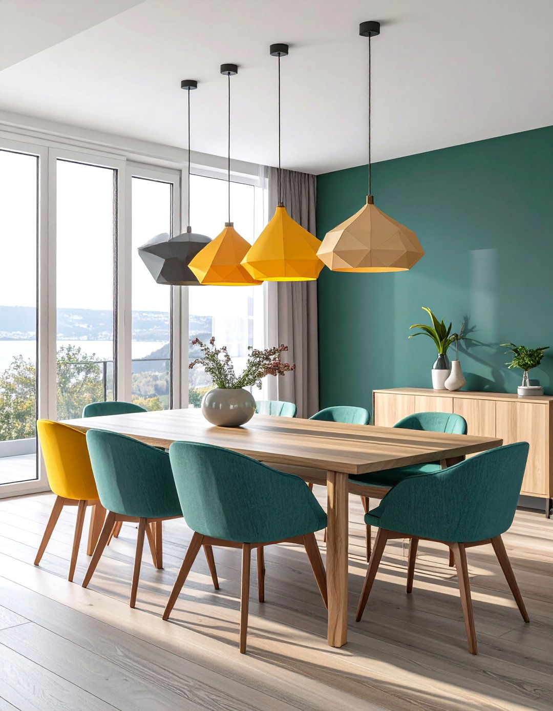 Modern Minimalist Pendant Clusters - 40 Dining Room Decor Ideas to Elevate Your Meals