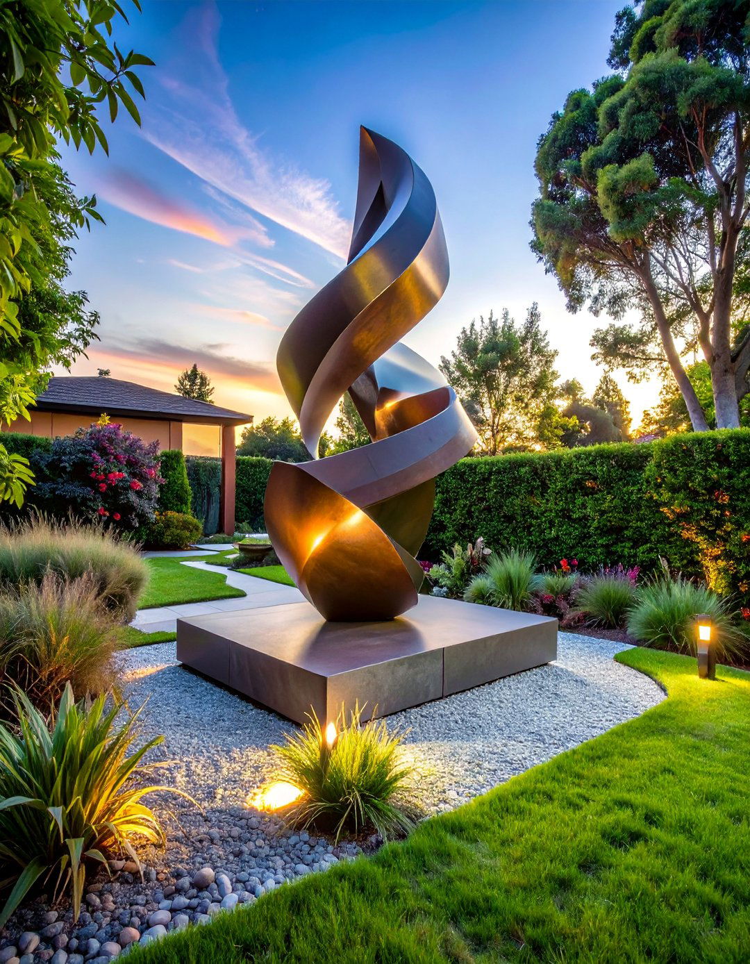 Modern Sculpture Garden Features - 30 Luxury Garden Design Ideas for a Stunning Outdoor Space