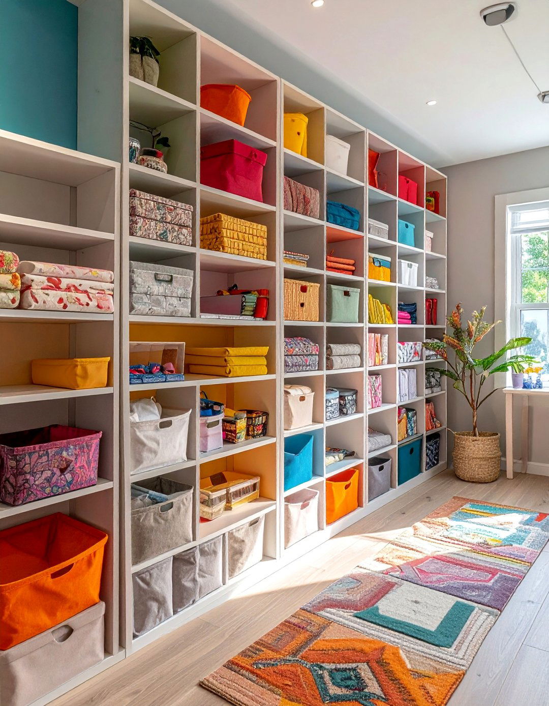 Modular Cube Storage Wall - 25 Craft Room Ideas for an Organized and Creative Space