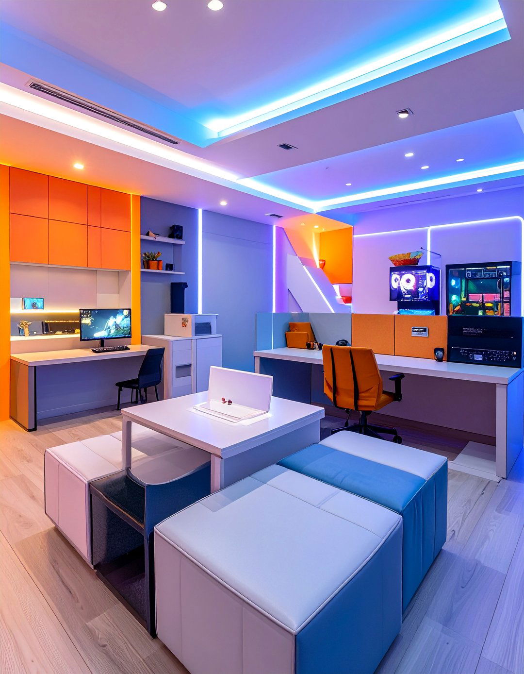 Modular Gaming Furniture System - 25 Small Game Room Ideas for Fun and Functionality