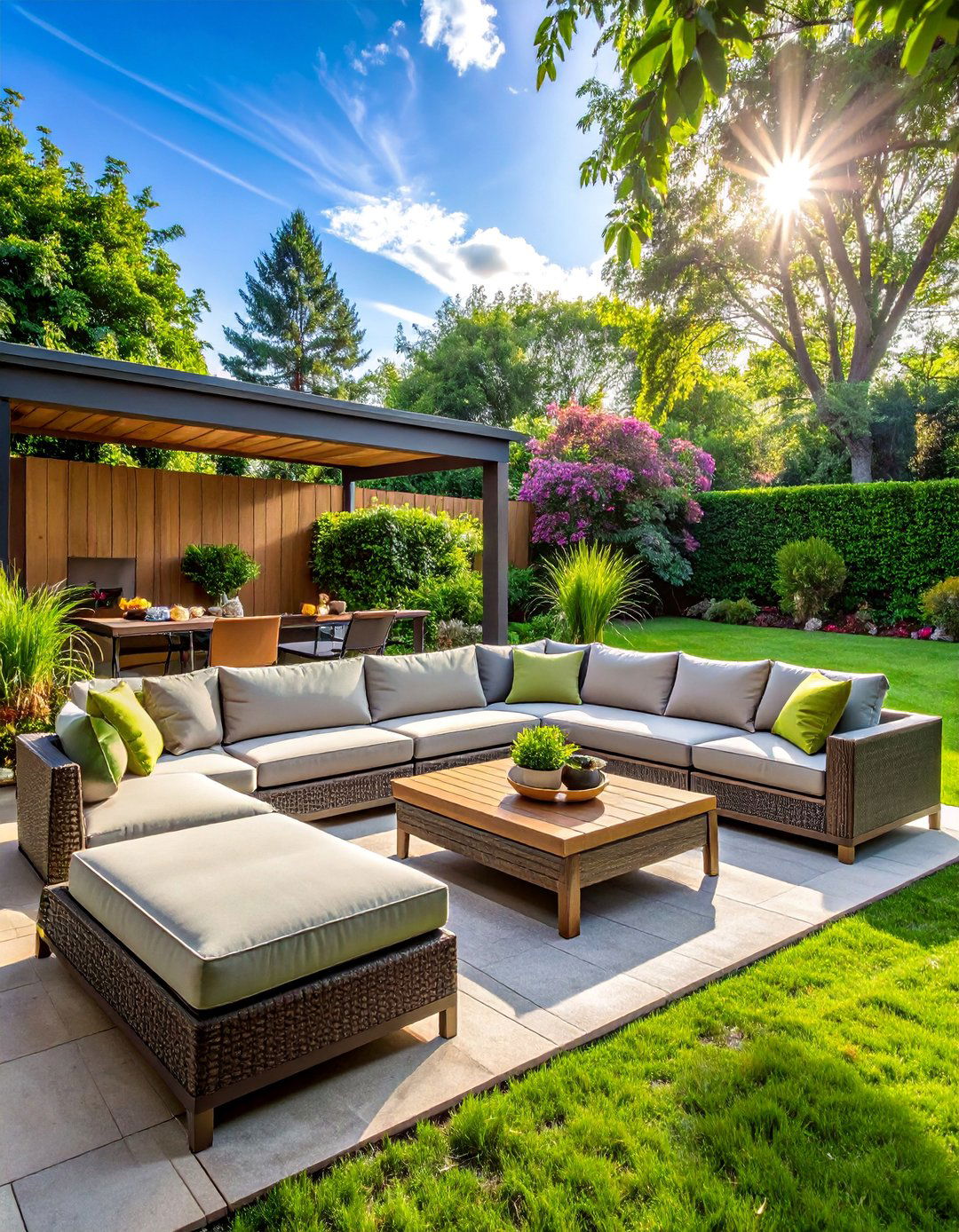 Modular Sectional Comfort - 40 Cozy Outdoor Seating Ideas for Your Backyard