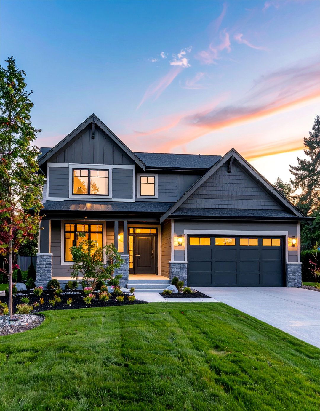 Monochromatic Gray Palette - 40 Gray Exterior House Paint Ideas for Modern Homes