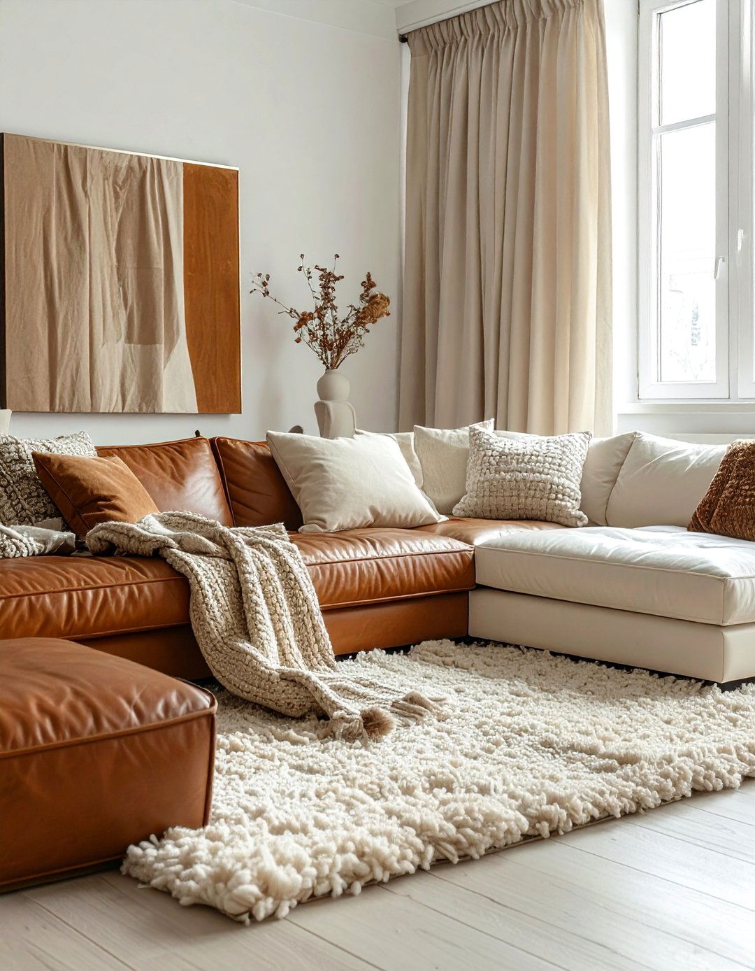 Monochromatic Living Room with Textural Variety - 25 Monochromatic Living Room Ideas for a Cohesive Look