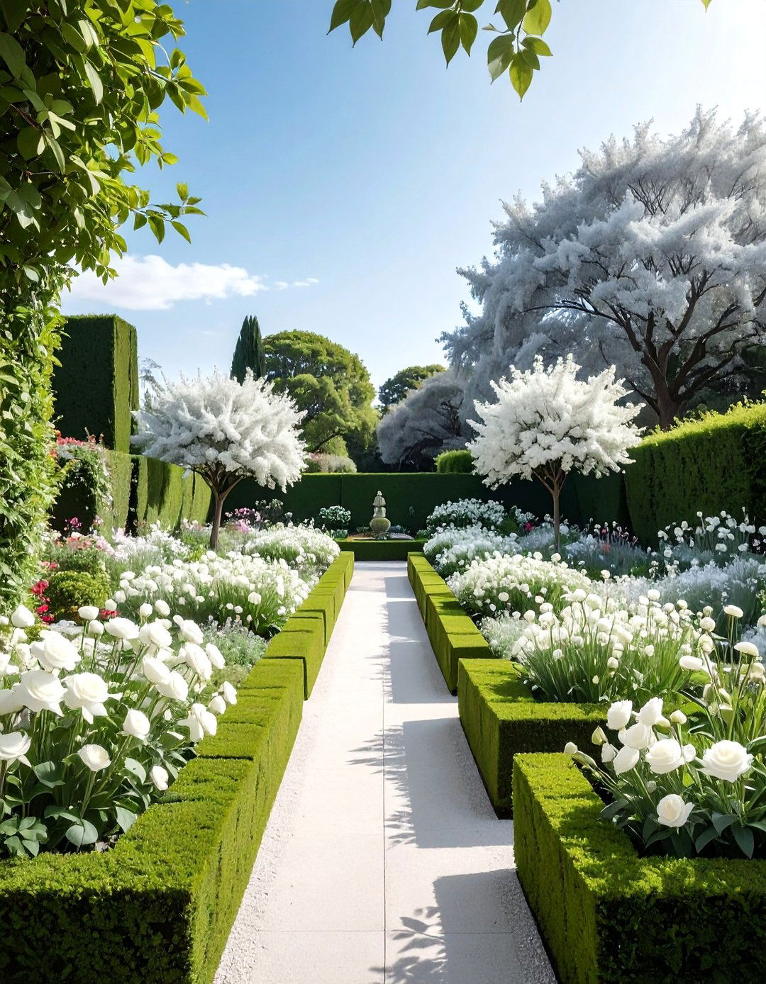 Monochromatic Planting Parterre Garden - 25 Parterre Garden Ideas for Elegant Landscaping