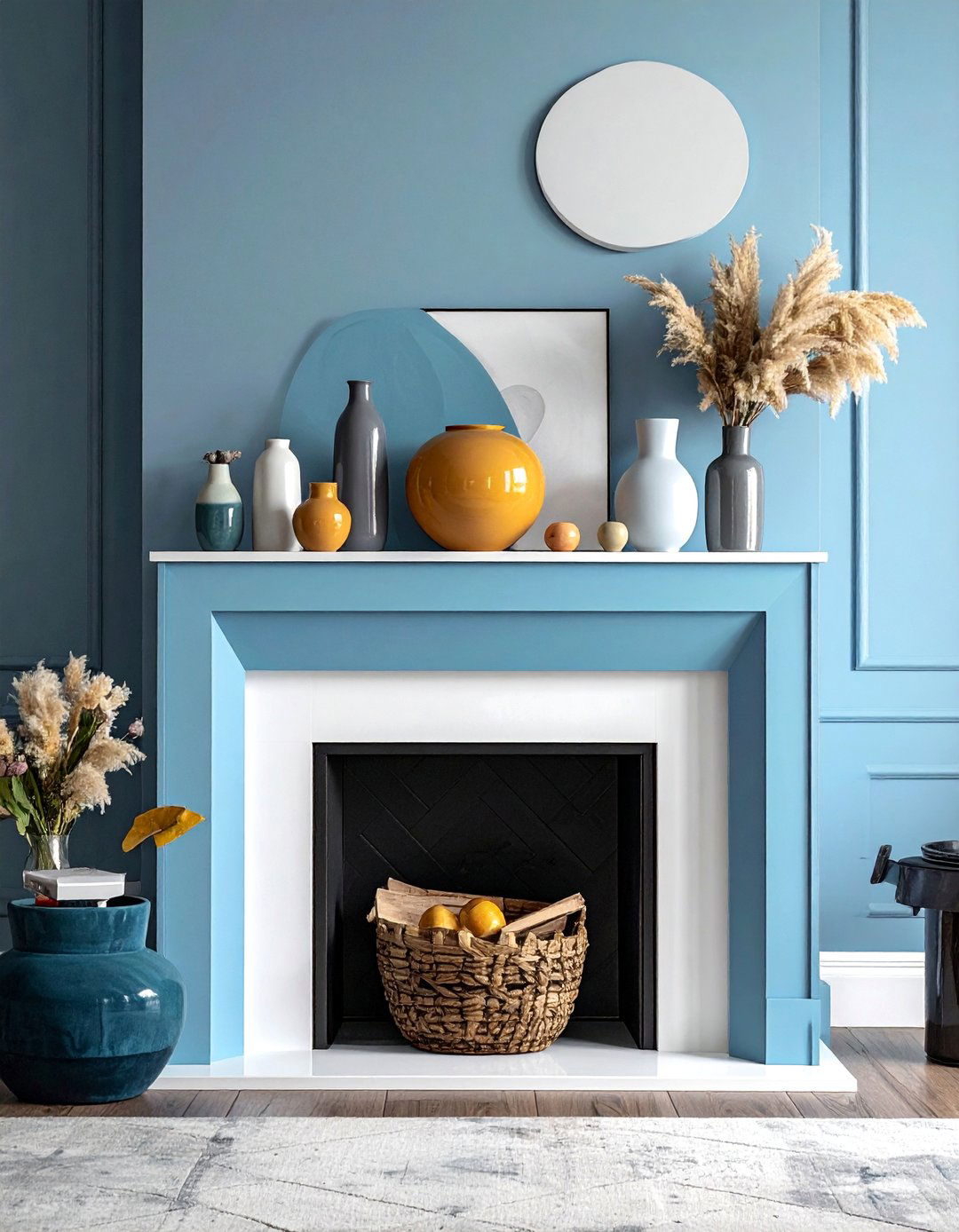 Monochromatic Sophistication - 40 Stylish Mantel Decor Ideas for Every Season