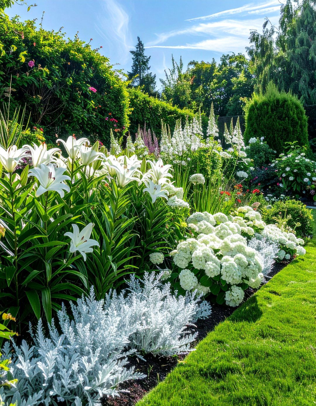Monochromatic White Garden Colour Scheme - 30 Garden Colour Schemes to Brighten Your Outdoor Space