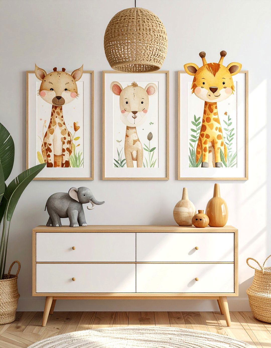 Monogrammed Safari Animal Wall Art - 25 Safari Nursery Decor Ideas for a Wild Theme