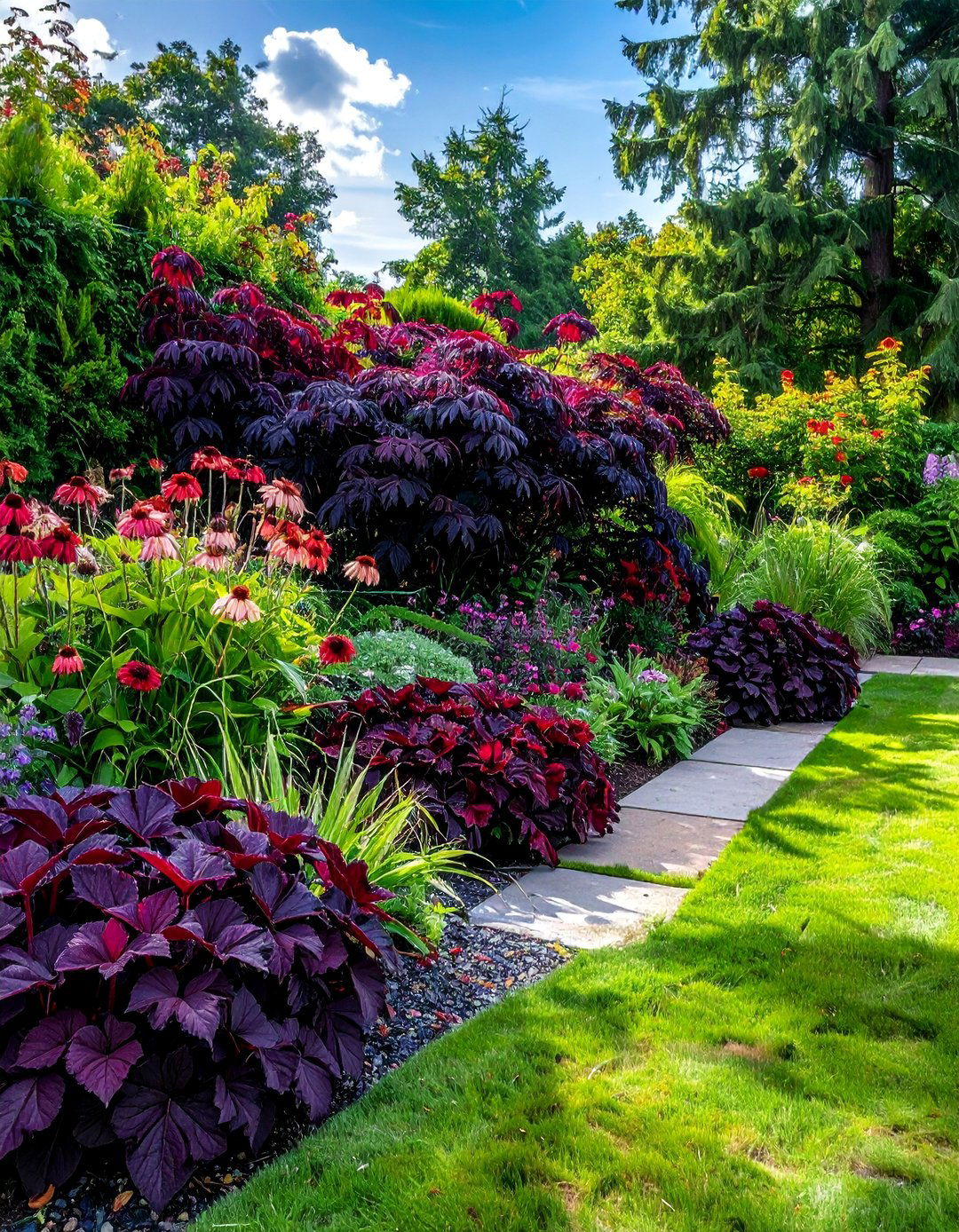 Moody Burgundy and Deep Plum Garden Colour Scheme - 30 Garden Colour Schemes to Brighten Your Outdoor Space