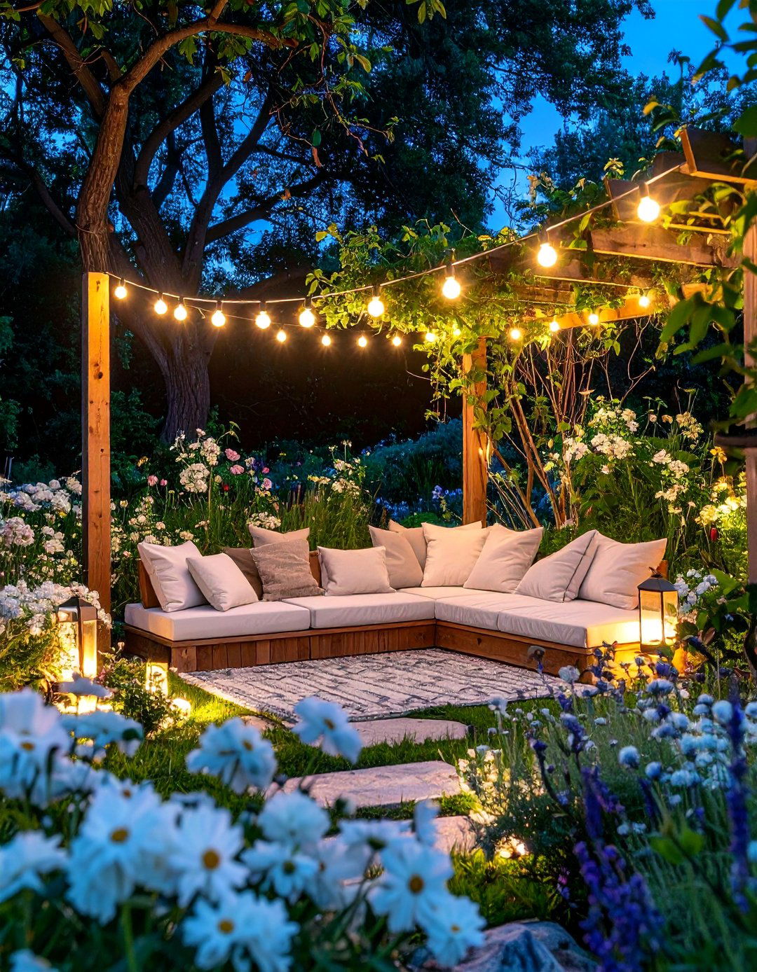 Moonlight Garden Evening Retreat - 35 Secret Garden Ideas for a Hidden Outdoor Retreat