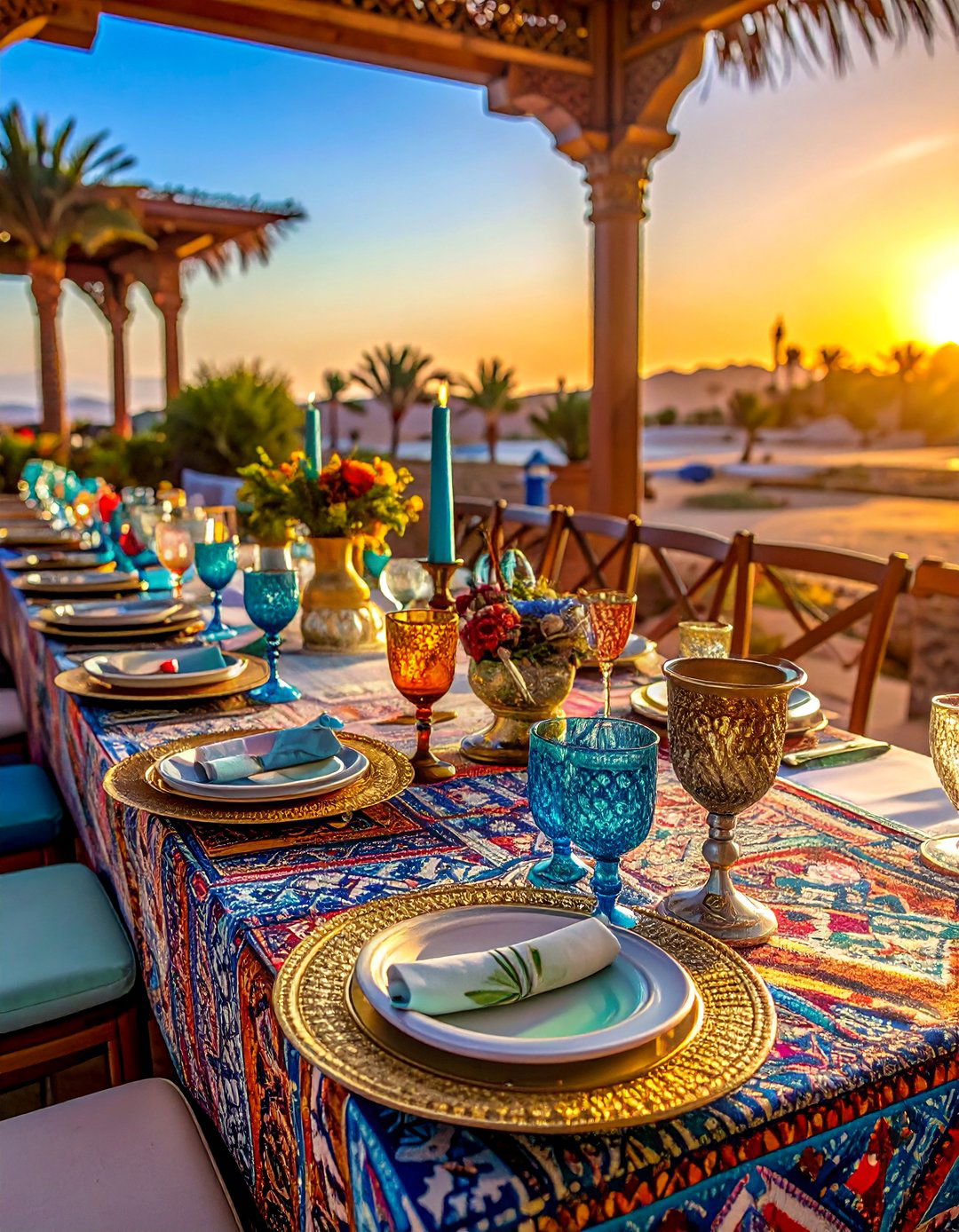 Moroccan Inspired Exotic Settings - 30 Wedding Table Decoration Ideas for a Dreamy Setup