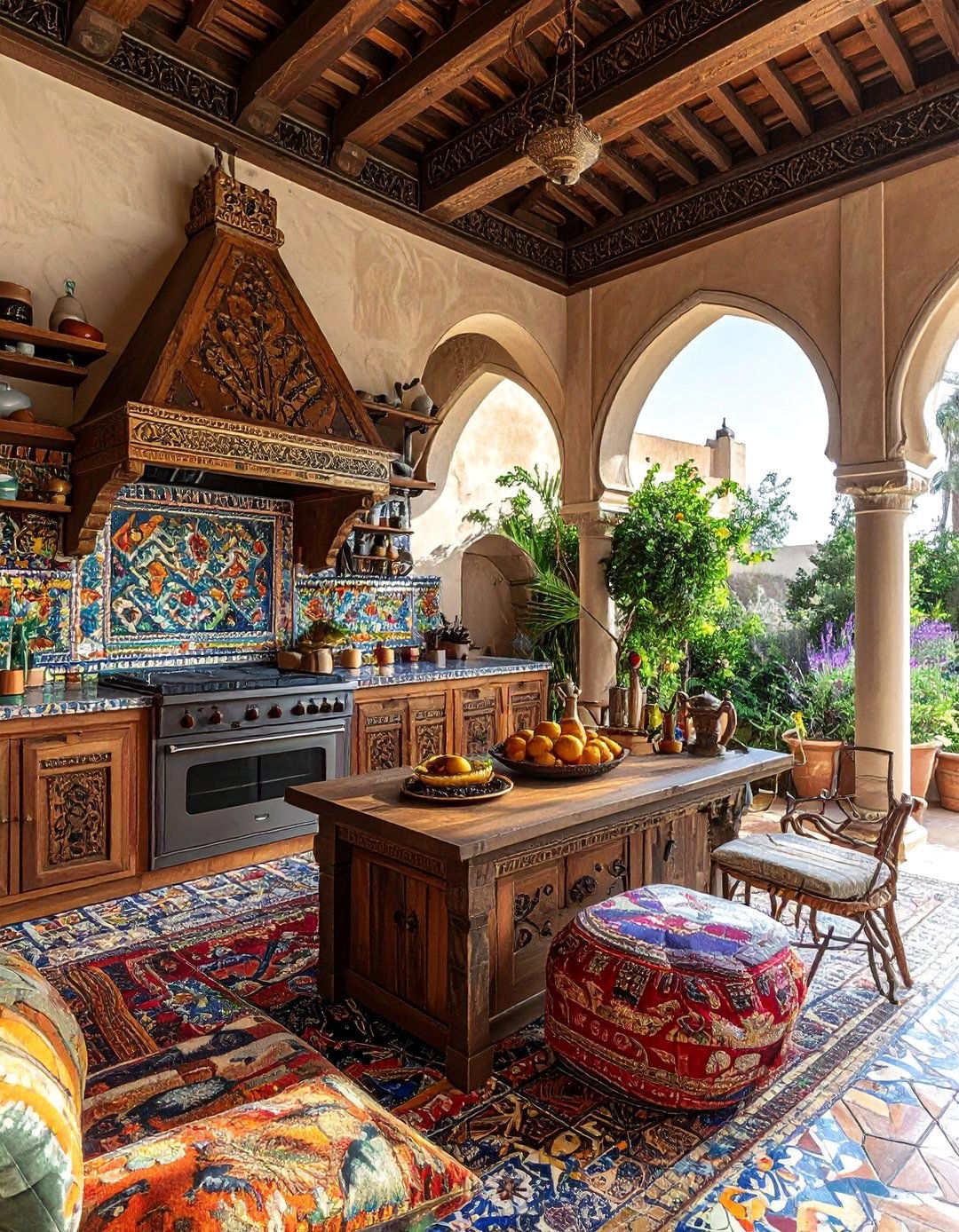 Moroccan Spice Market Kitchen - 20 Outdoor Kitchen with a Gazebo Ideas for Entertaining