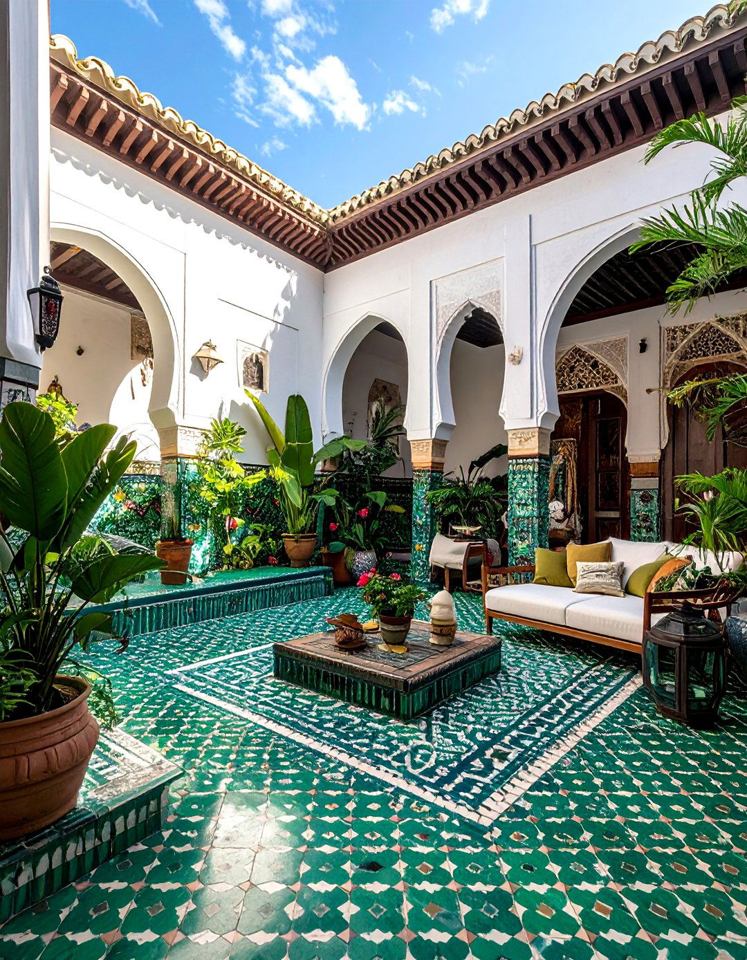 Moroccan Zellige Style Patio Tiles - 30 Patio Tile Ideas for a Stylish Outdoor Space