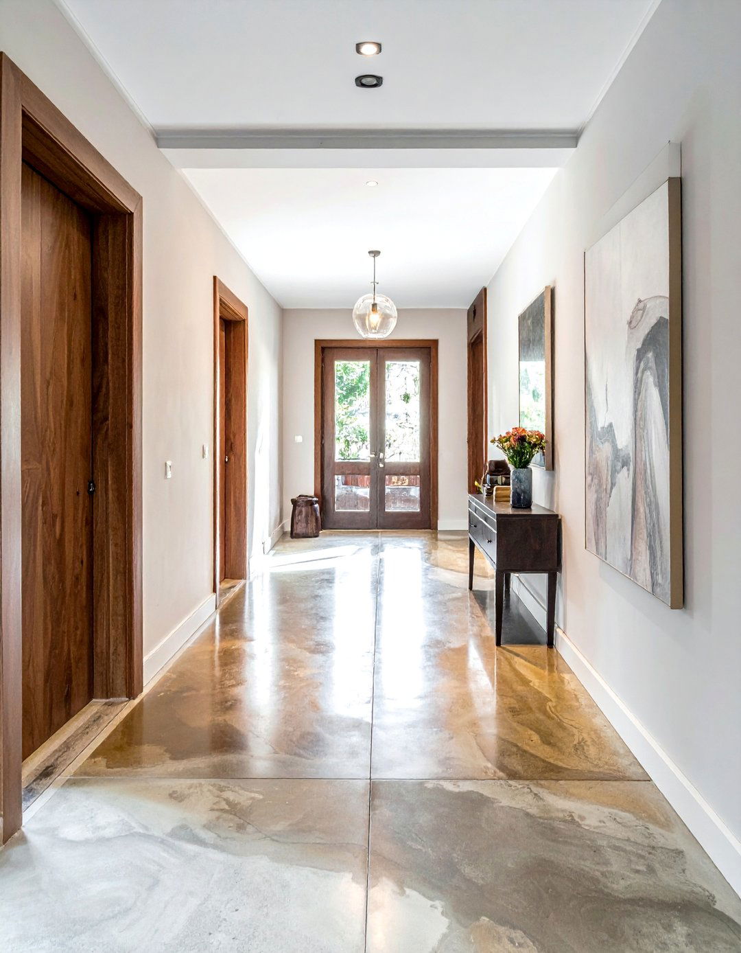 Mottled Stained Concrete Floors - 25 Stained Concrete Floors for Modern Interiors