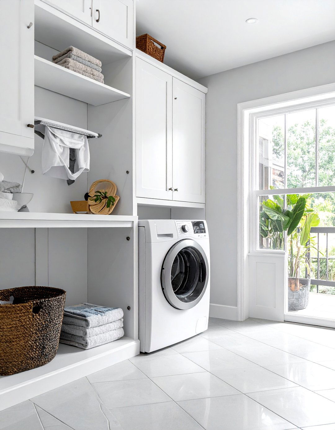 Mudroom with a Concealed Ironing Board - 40 Mudroom Ideas to Keep Your Home Organized