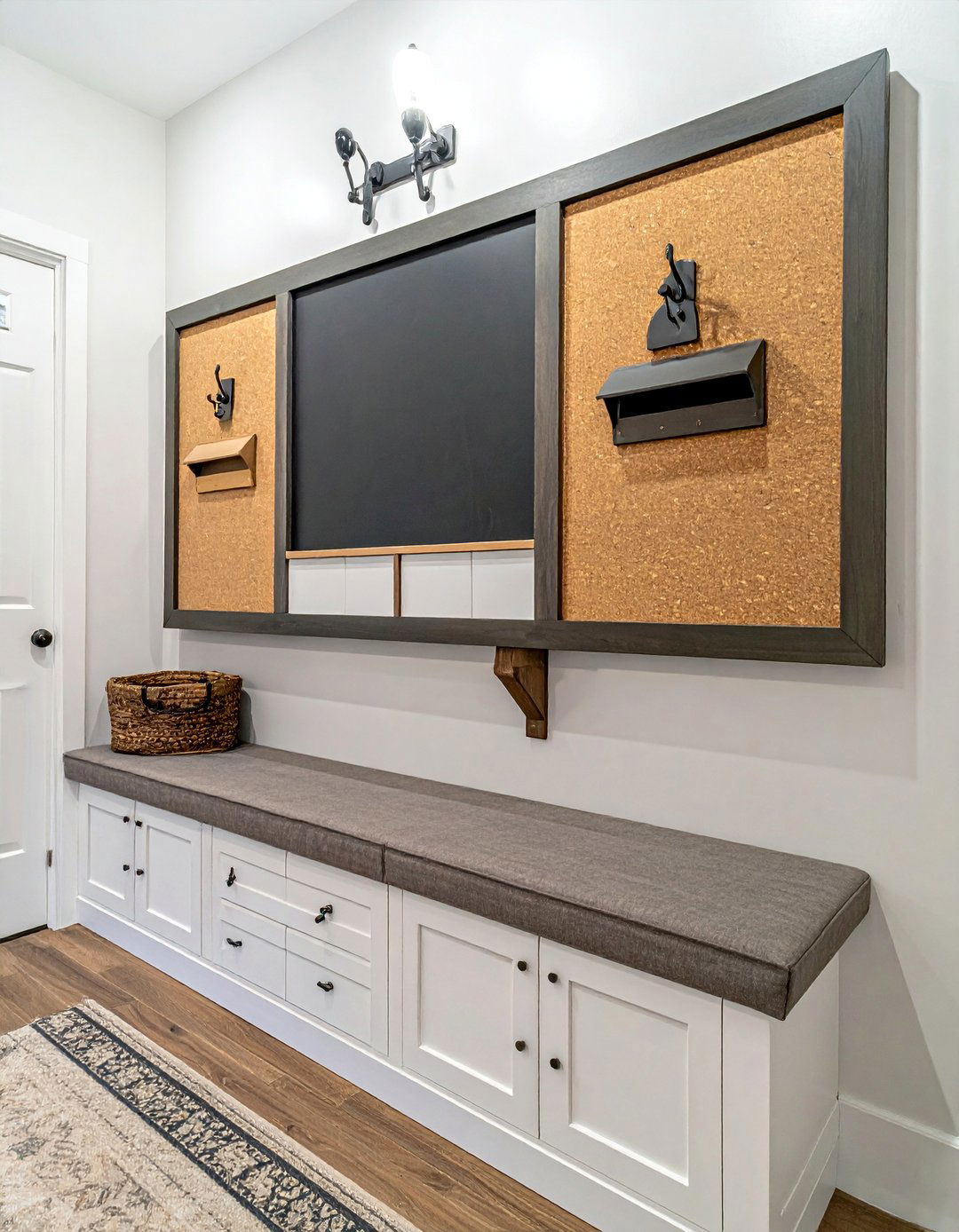 Mudroom with a Custom Message Center - 40 Mudroom Ideas to Keep Your Home Organized