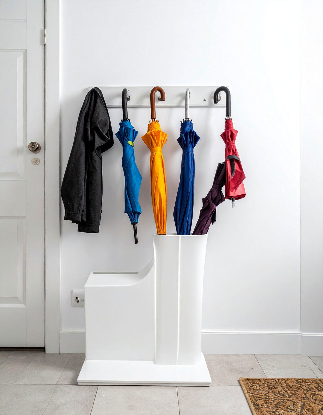 Mudroom with a Designated Umbrella Stand - 40 Mudroom Ideas to Keep Your Home Organized