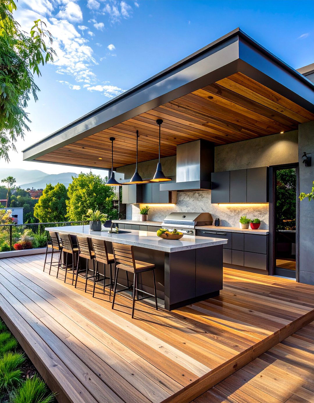 Multi Level Covered Kitchen Designs - 25 Covered Outdoor Kitchen Ideas for Year-Round Cooking