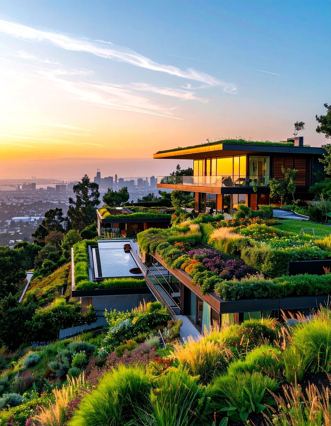 Multi Level House With Terraced Green Roofs - 20 Houses With Green Roofs for Sustainable Living